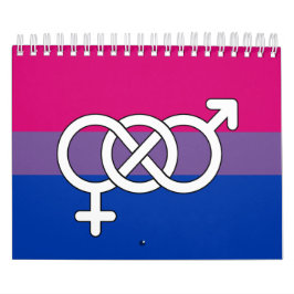 Calendário Sinalizador de Símbolo de Orgulho Bissexual