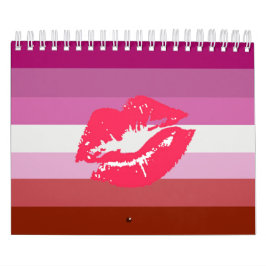 Calendário Sinalizador do Orgulho Lésbico Lipstick