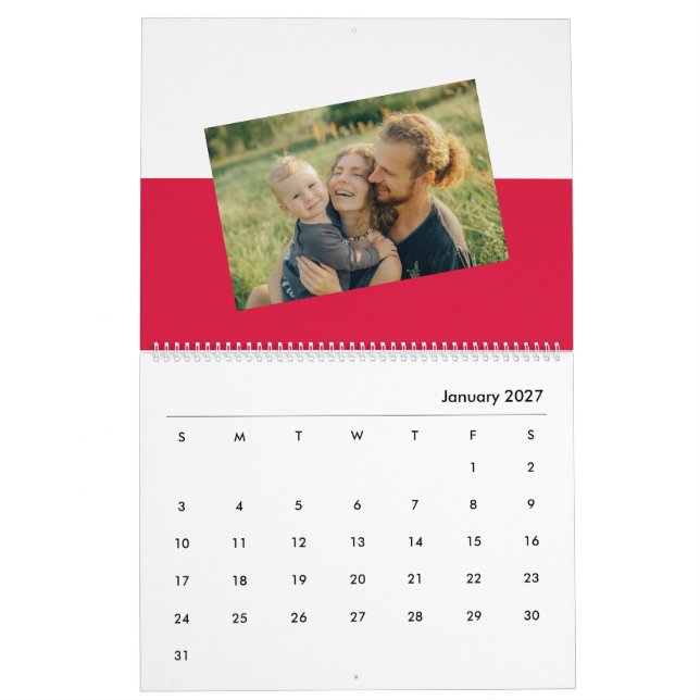 Calendário Sinalizador Polonês Adicionar Foto Polônia 2026 Fo (Jan 2027)