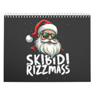 Calendário Skibidi Rizzmas Engraçado Gen Alpha Slang Natal