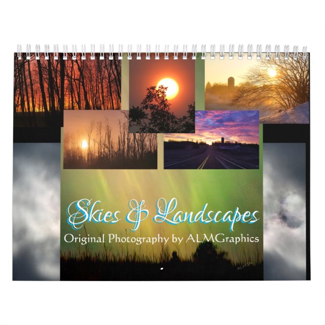 Calendário Skies & Landscapts Fotografia - personalizável (Capa)