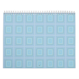 Calendário Small blue squares.