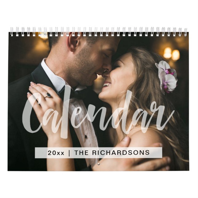 Calendário Sobreposição de Tipografia e Foto | Simples e Mode (Capa)