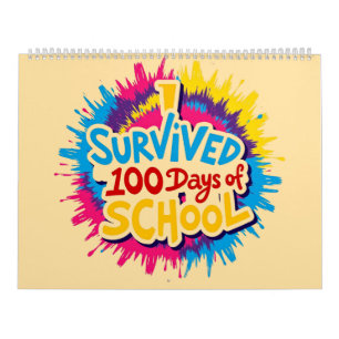 Calendário Sobrevivi a 100 dias de escola