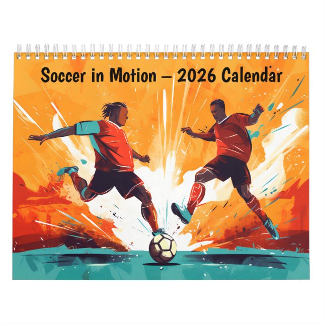 Calendário Soccer in Motion – 2026 Calendar (Capa)