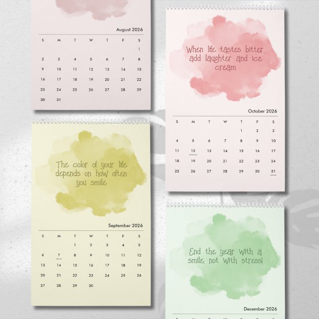 Calendário Soft Pastel Inspirational Art Calendar (Criador carregado)