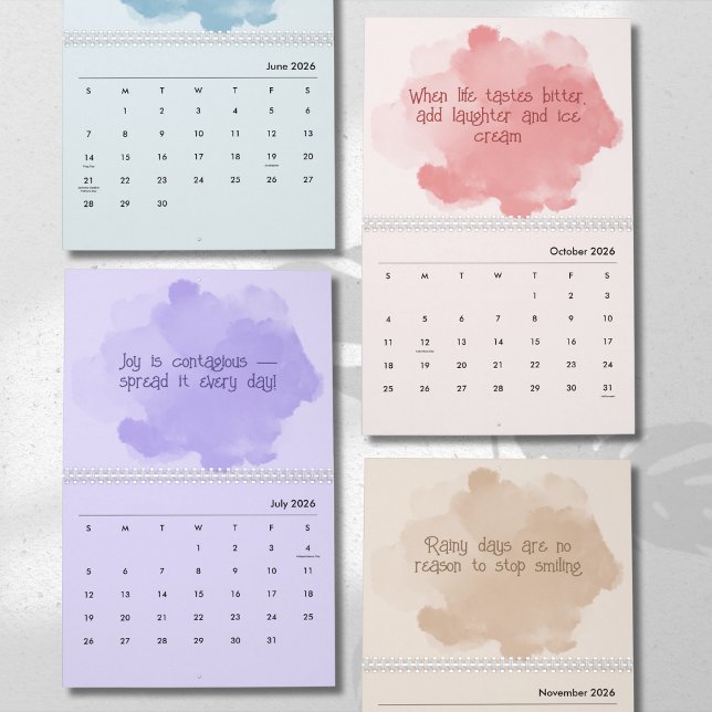 Calendário Soft Pastel Inspirational Art Calendar (Criador carregado)