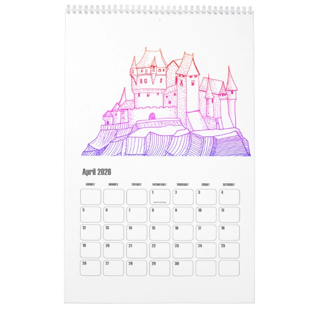 Calendário Sonho e viagem ao redor das cidades (Abr 2026)