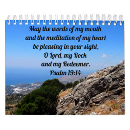 Calendário Soothing Bible Verses Custom Christian