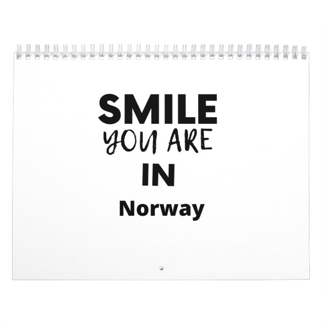 Calendário SORRISO QUE VOCÊ ESTÁ NA Noruega (Capa)