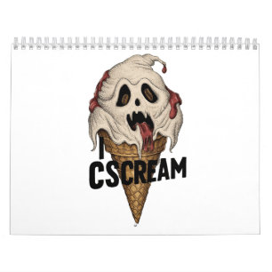 Calendário Sorvete fantasma fantasma "I CSCREAM"