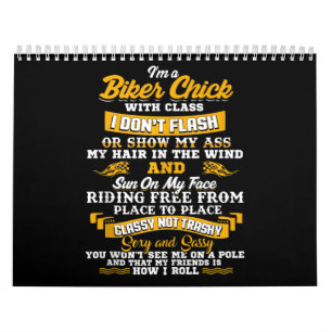 Calendário Sou um Presente de Pintinho Biker para Motociclist