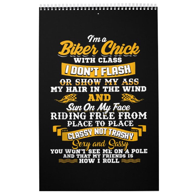 Calendário Sou um presente de Pintinho Biker para motoristas (Capa)