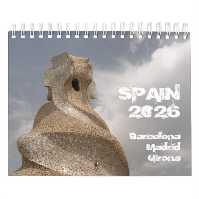 Calendário Spain Barcelona Madrid Girona 2026 calendar (Capa)