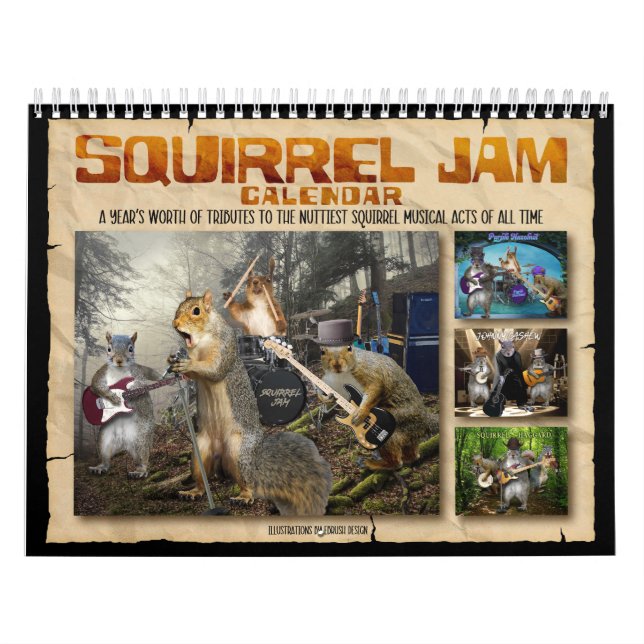 Calendário Squirrel Jam - Nutty Musicians Calendar (Capa)