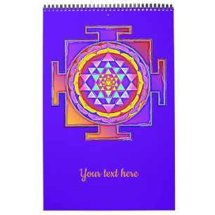 Calendário Sri Yantra - Símbolo hinduísmo Design 1