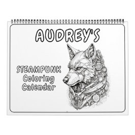 Calendário Steampunk Animals Coloring Calendar