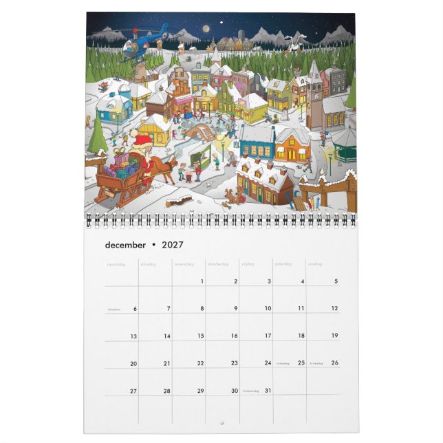 Calendário Stef’s cartoon kalender (Dez 2027)