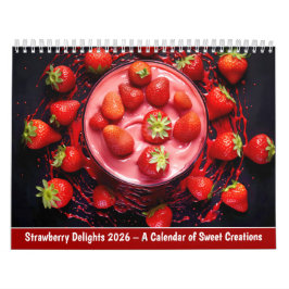 Calendário Strawberry Delights 2026 – A Calendar of Sweet Cre