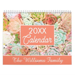 Calendário Suculents Cactus Lovers 2023 Personalizados Mensal