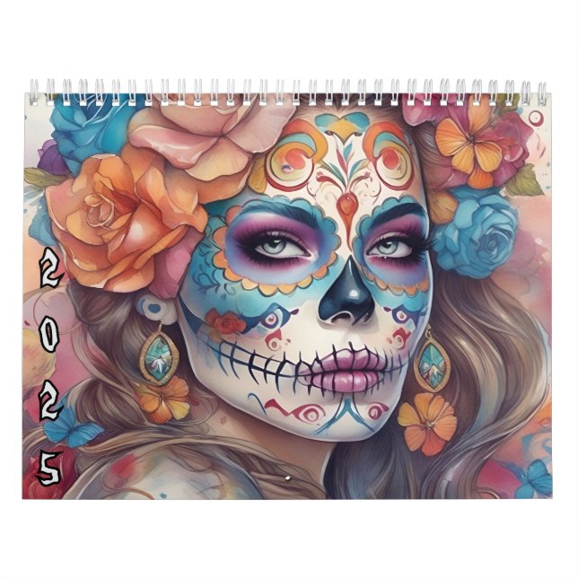 Calendário Sugar Skull Girls 2025 Dia De Los Muertos (Capa)