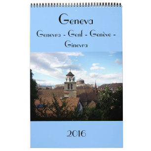 Calendário suiça 2016 de Genebra