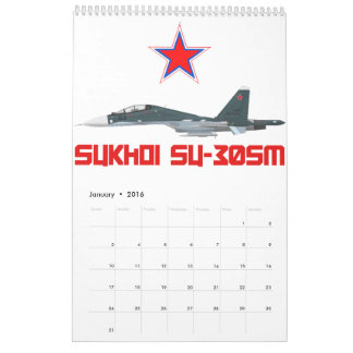 Calendário Sukhoi Su-30SM Russian Air Force VKS