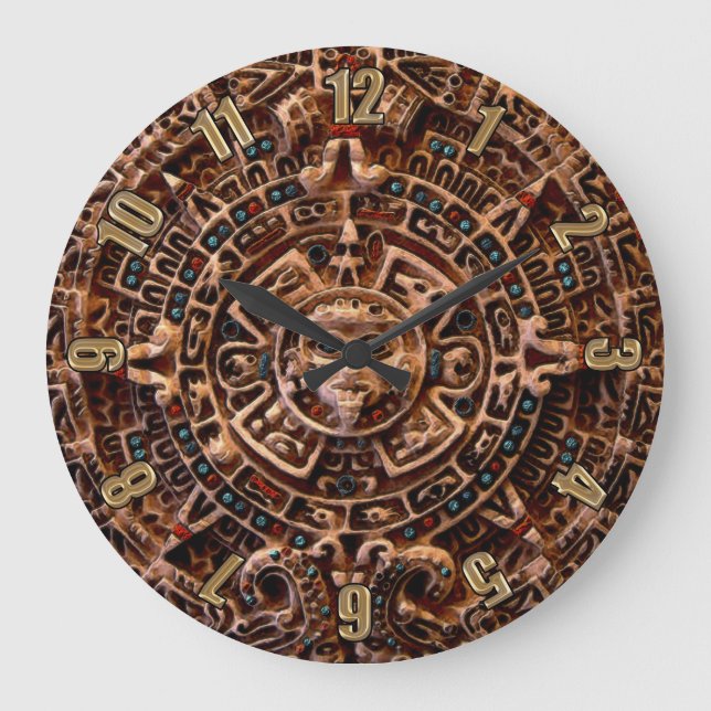 Calendário Sun Mayan Aztec Relógio Histórico Mexic (Frente)