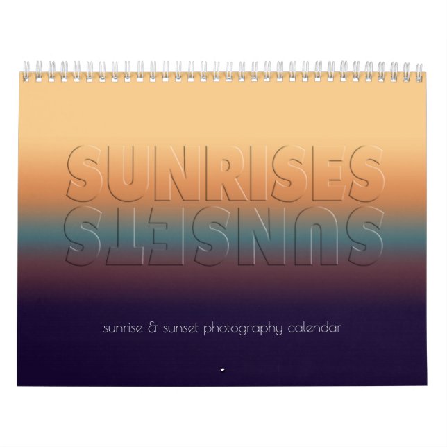 Calendário Sunrise e Paisagem do Sol Fotografias Ontário Cana (Capa)