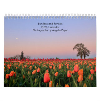 Calendário Sunrises and Sunsets 2026 Calendar
