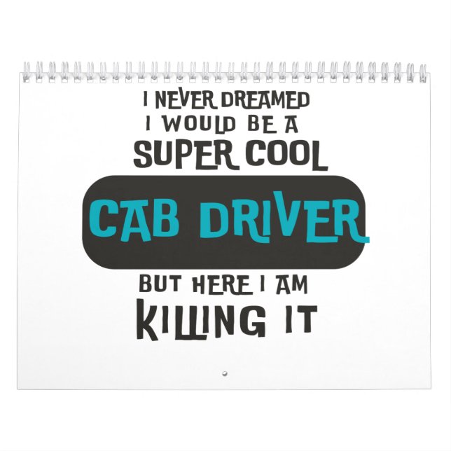 Calendário Super Cool Cab Driver (Capa)