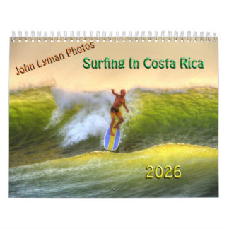 Calendário Surfing In Costa Rica 2026 Calendar