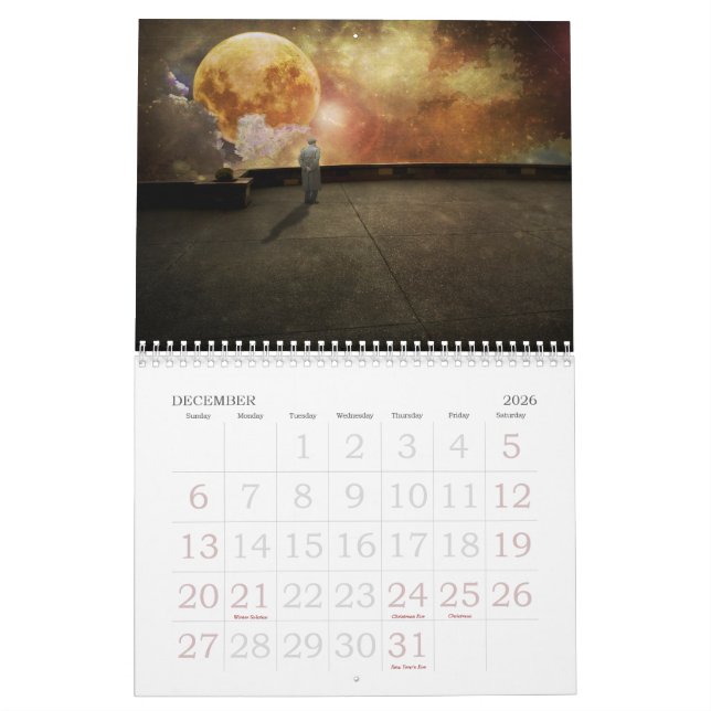 Calendário Surreal Calendar (Dez 2026)