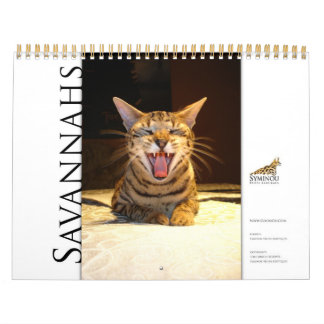 calendário Syminou 2018 Savannah Cat