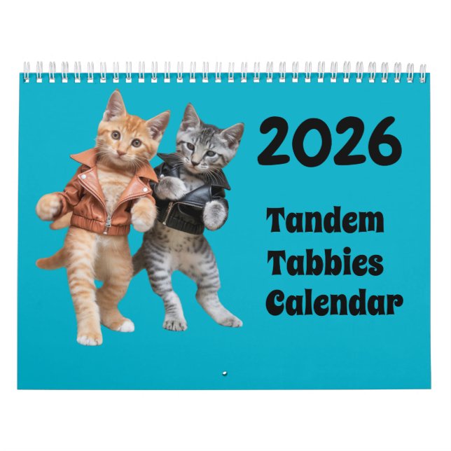 Calendário Tandem Tabbies Calendar (Capa)