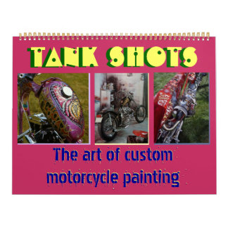 Calendário Tank shots - arte de pintura de motocicleta person