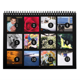 Calendário Tão fácil quanto 1 a 12 Faça seu próprio calendári