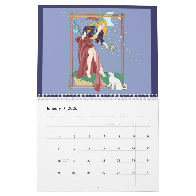 Calendário Tarot e outros Imaginings (Jan 2026)
