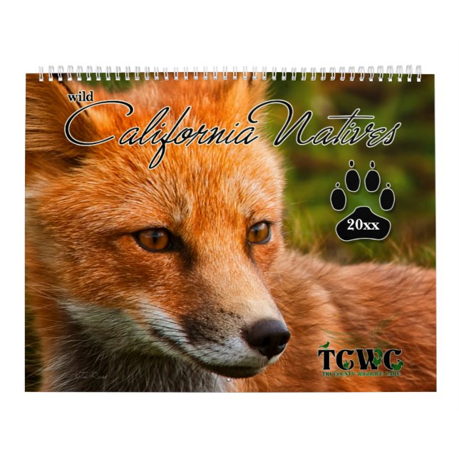 Calendário TCWC - Ano Personalizado da Vida Selvagem na Calif (Capa)