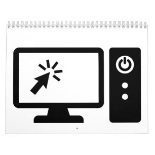 Calendário Tela de computador de secretária