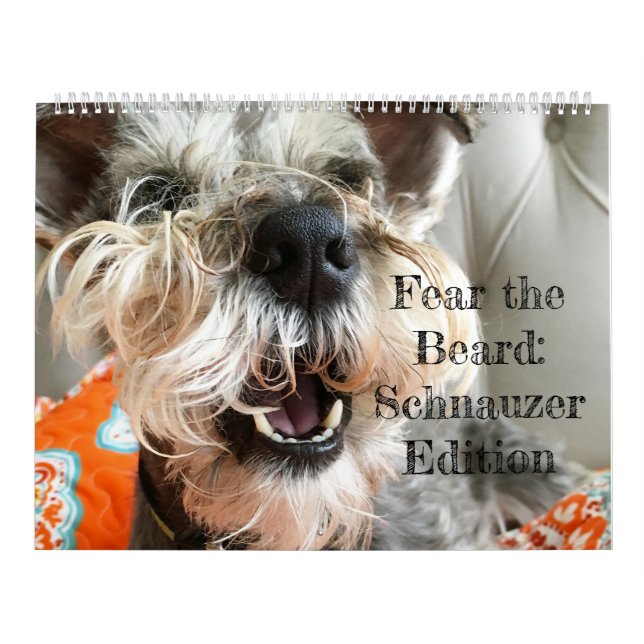 Calendário Tema a barba: Edição do Schnauzer (Capa)