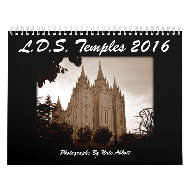 Calendário Templos 2016 de LDS (Capa)