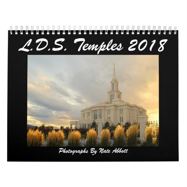 Calendário Templos 2018 de LDS (Capa)