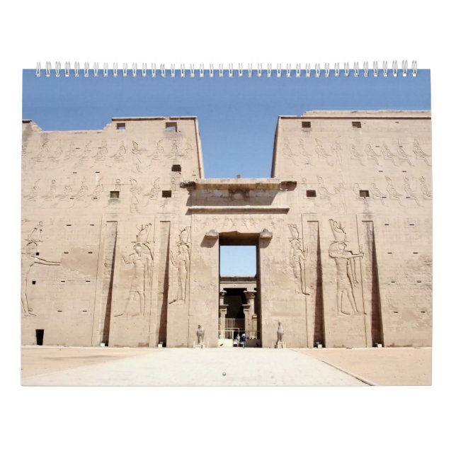 Calendário Templos da Civilização Egípcia Antiga Viagens (Verso)