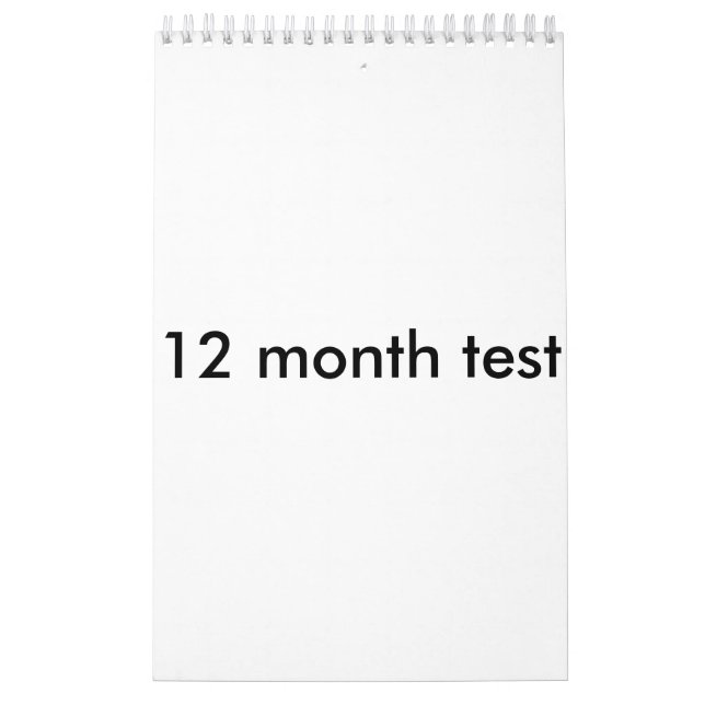 Calendário teste de 12 meses (Capa)