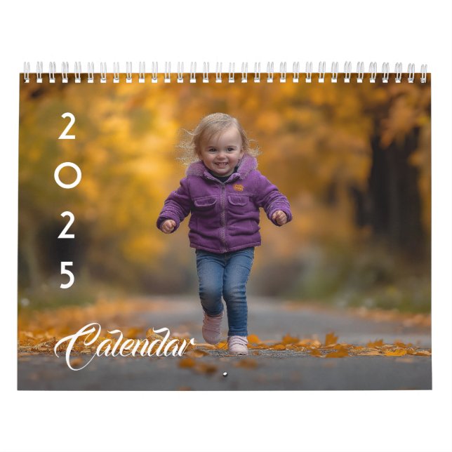 Calendário Texto editável de fotos personalizado 2025 (Capa)