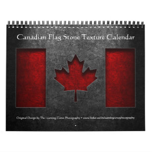 Calendário Textura canadense de pedra