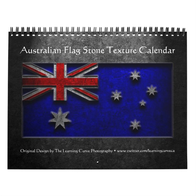 Calendário Textura do apedrejamento da bandeira australiana (Capa)