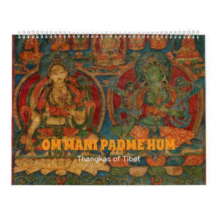 Calendário Thangkas Tibetanas Antigas
