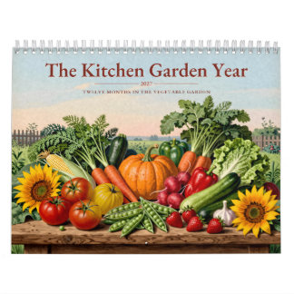 Calendário The Kitchen Garden Year 2027 Vegetable Garden Art